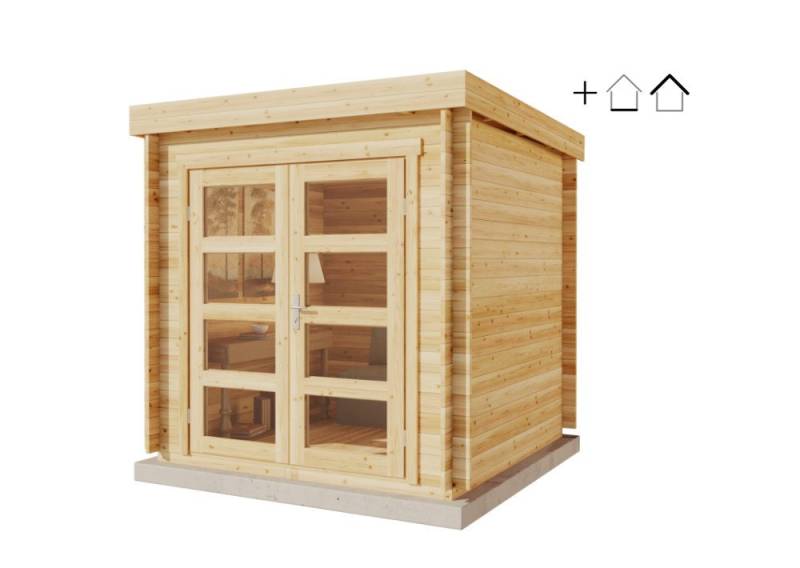 Alpholz Gartenhaus Holz Set - Paloma petit, BxT: 234x234 cm, (Set), in Naturbelassen Inkl. Fußboden & Dacheindeckung von Alpholz