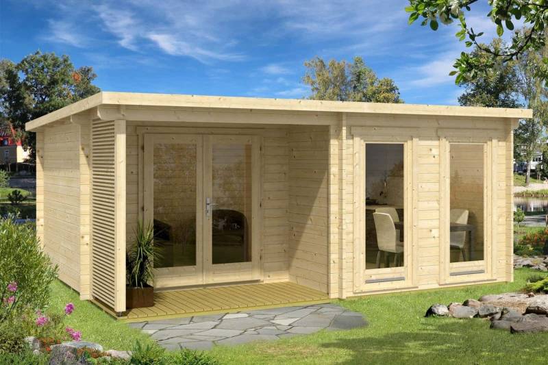 Alpholz Gartenhaus Orkus-44, BxT: 560x442 cm, Beige von Alpholz