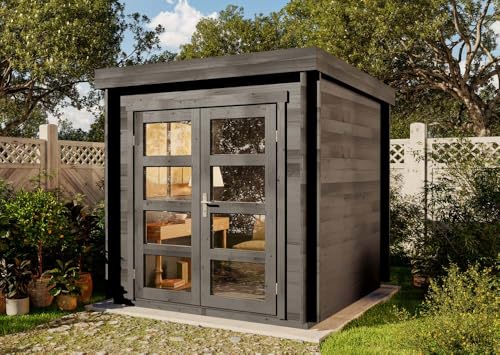 Alpholz Gartenhaus Paloma Petit aus Holz in Anthrazitgrau mit 28 mm Wandstärke, inkl. Fußboden Alpholz Gartenhaus Paloma Petit aus Holz in Anthrazitgrau mit 28 mm Wandstärke, inkl. Fußboden von Alpholz