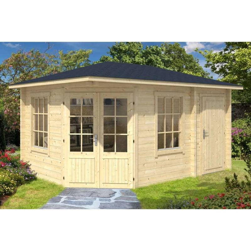 Alpholz Gartenhaus Rhein Walmdach Unbehandelt 475 cm x 325 cm Alpholz Gartenhaus Rhein Walmdach Unbehandelt 475 cm x 325 cm von Alpholz