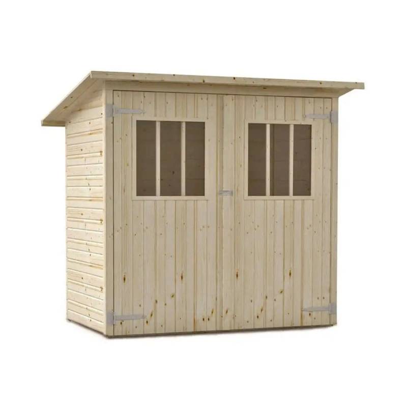 Alpholz Gartenhaus Zimowit Pultdach Unbehandelt 223 cm x 149 cm von Alpholz