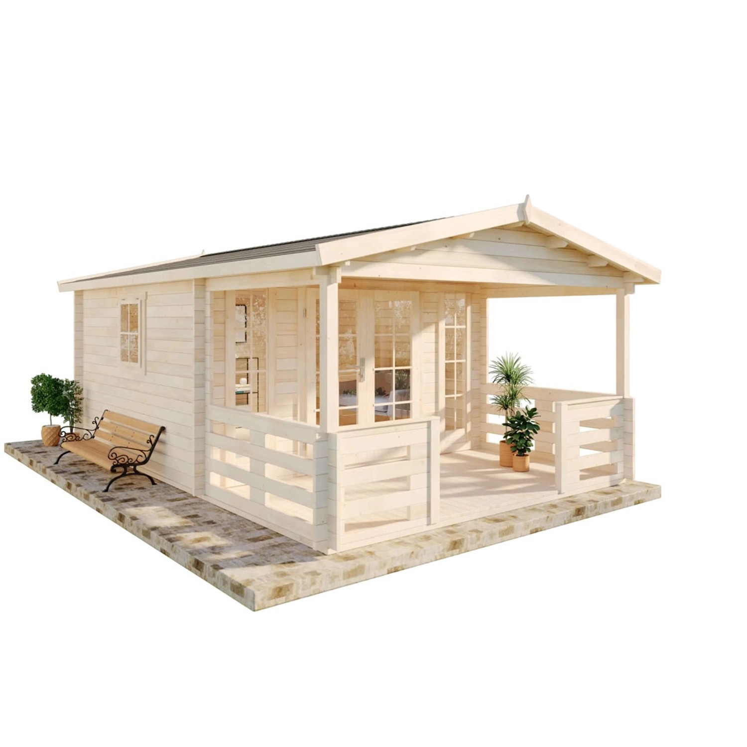Alpholz Gartenhaus Lappland-40 A Satteldach Unbehandelt 400 cm x 594 cm Alpholz Gartenhaus Lappland-40 A Satteldach Unbehandelt 400 cm x 594 cm von Alpholz