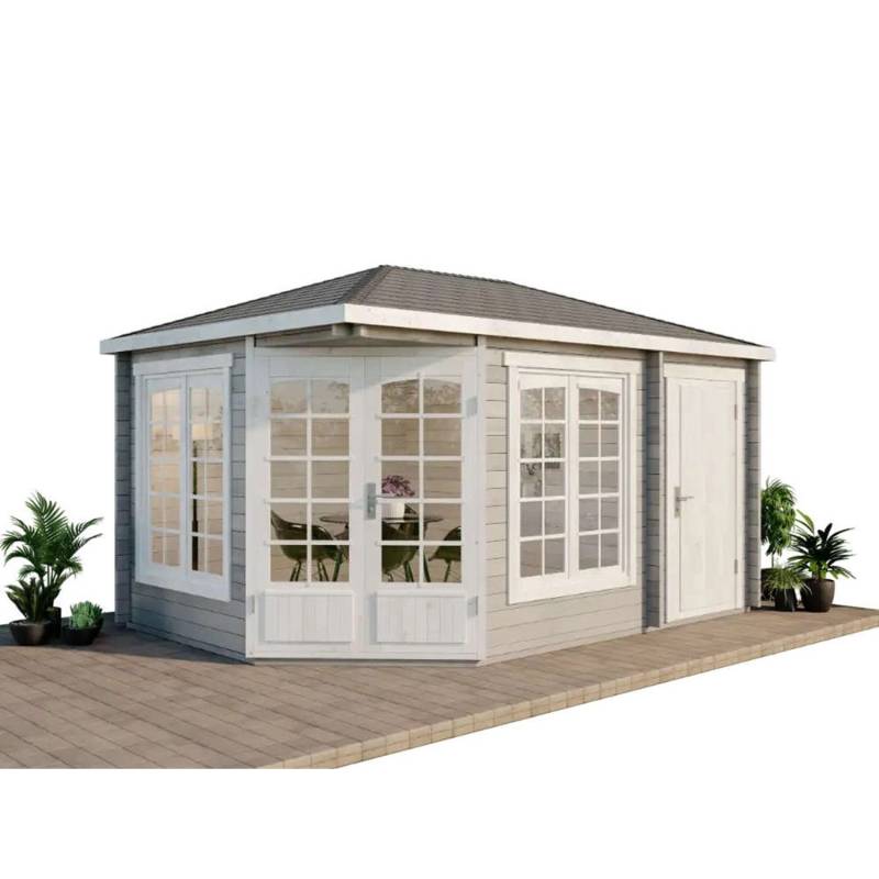 Alpholz Gartenhaus Josephine-40 Walmdach Unbehandelt 470 cm x 325 cm von Alpholz