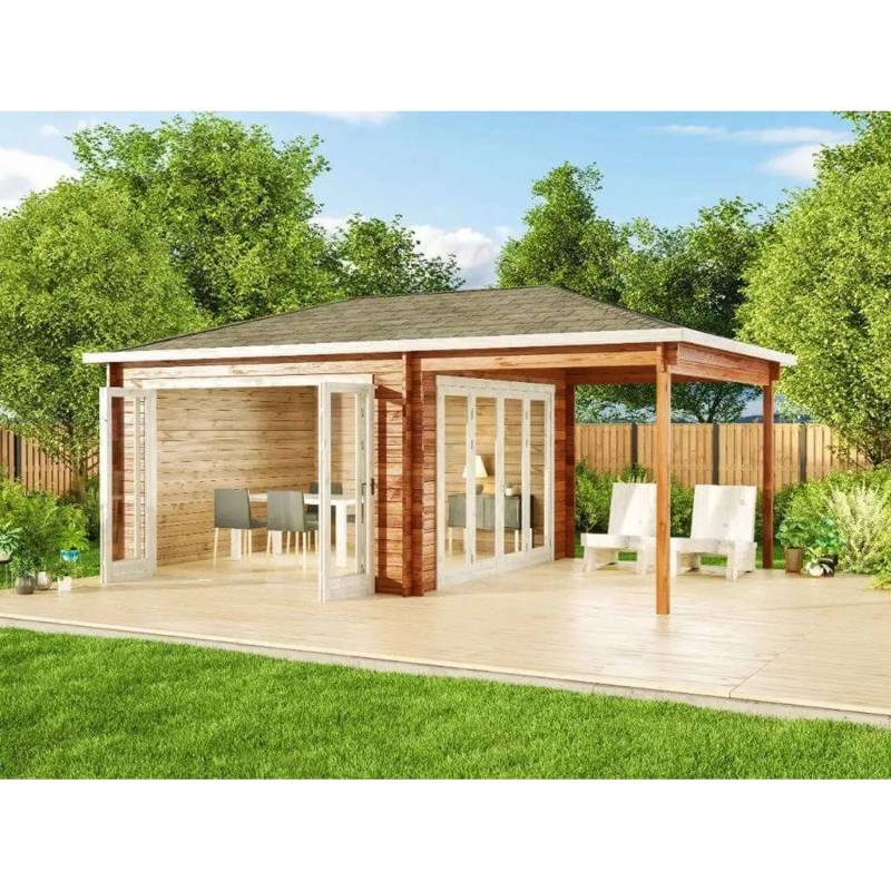 Alpholz Gartenhaus Sunshine Walmdach Unbehandelt 598 cm x 370 cm Alpholz Gartenhaus Sunshine Walmdach Unbehandelt 598 cm x 370 cm von Alpholz