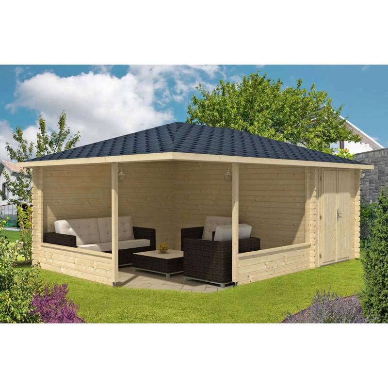 Alpholz Gartenhaus Maik-40 Unbehandelt 600 cm x 425 cm von Alpholz