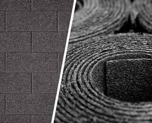 Alpholz Set zur Dacheindeckung von Gartenhäusern 4 | 9-12 m² | Satteldach | Dachpappe | Rechteckschindeln von Alpholz