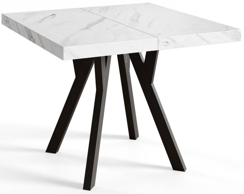 Alpi-Möbel Esstisch Wohnzimmertisch - Ausziehbarer rechteckiger Tisch - Marmor, Ausziehbar, 2 x Einsatz 50 cm von Alpi-Möbel