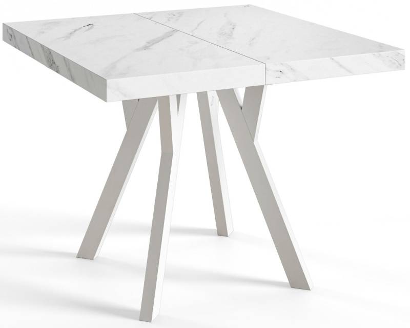 Alpi-Möbel Esstisch Wohnzimmertisch - Ausziehbarer rechteckiger Tisch - Marmor, Ausziehbar, 2 x Einsatz 50 cm von Alpi-Möbel