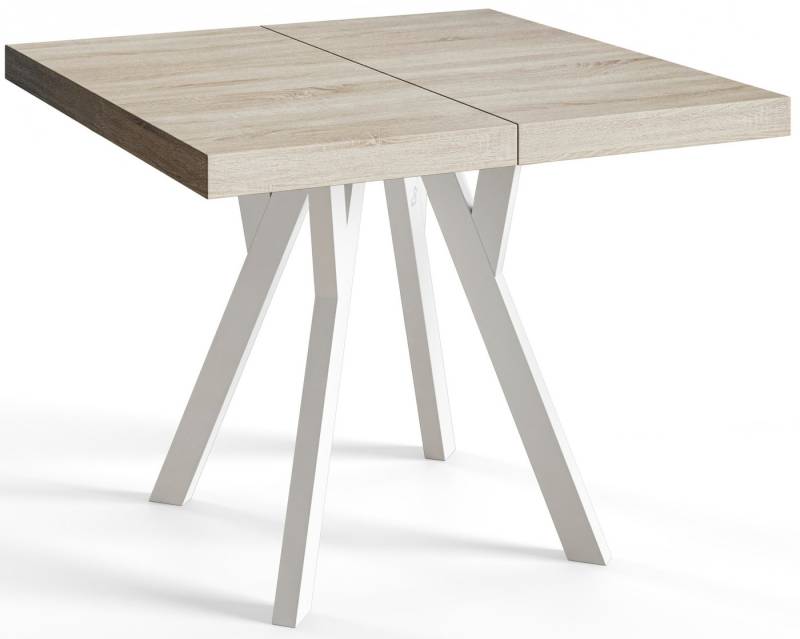 Alpi-Möbel Esstisch Wohnzimmertisch - Ausziehbarer rechteckiger Tisch - Sonoma Eiche, Ausziehbar, 2 x Einsatz 50 cm von Alpi-Möbel