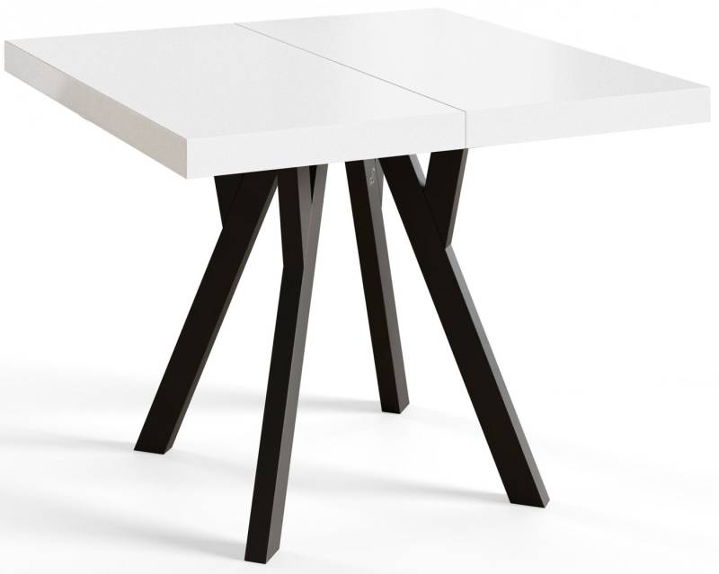 Alpi-Möbel Esstisch Wohnzimmertisch - Ausziehbarer rechteckiger Tisch - Weiß, Ausziehbar, 2 x Einsatz 50 cm von Alpi-Möbel