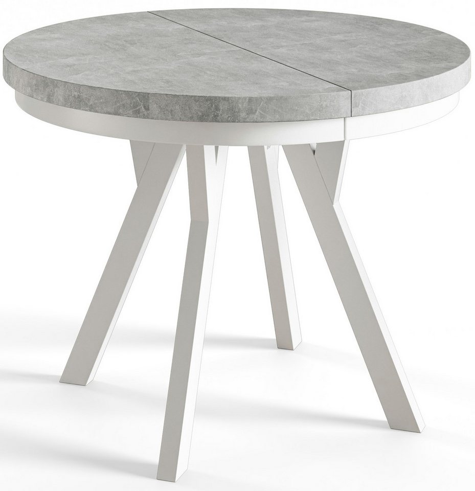 Alpi-Möbel Esstisch Wohnzimmertisch - Ausziehbarer runder Tisch 80-120 cm - Hellbeton, Ausziehbar, 2 x Einsatz 50 cm Alpi-Möbel Esstisch Wohnzimmertisch - Ausziehbarer runder Tisch 80-120 cm - Hellbeton, Ausziehbar, 2 x Einsatz 50 cm von Alpi-Möbel