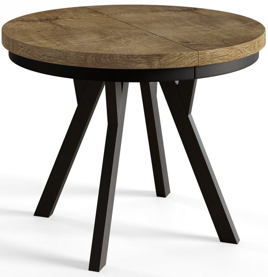 Alpi-Möbel Esstisch Wohnzimmertisch - Ausziehbarer runder Tisch 80-120 cm - Lefkas Eiche, Ausziehbar, 1 x Einsatz 50 cm Alpi-Möbel Esstisch Wohnzimmertisch - Ausziehbarer runder Tisch 80-120 cm - Lefkas Eiche, Ausziehbar, 1 x Einsatz 50 cm von Alpi-Möbel