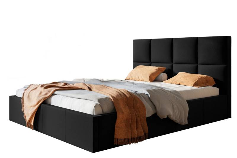 Alpi-Möbel Polsterbett mit Kopfteil ROMA SLIM - 200x120 cm, Schwarz Alpi-Möbel Polsterbett mit Kopfteil ROMA SLIM - 200x120 cm, Schwarz von Alpi-Möbel