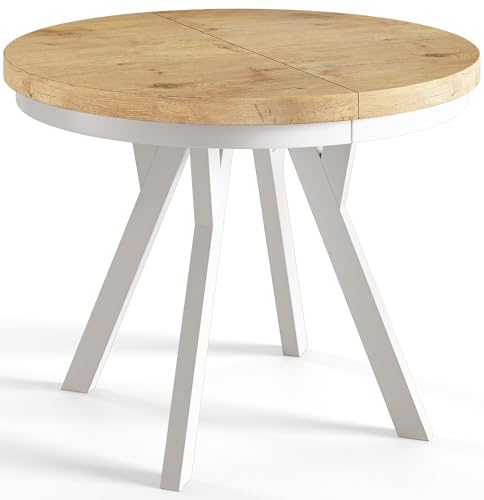 AlpiMeble esstisch rund ausziehbar EVO - Moderner Tisch Wohnzimmer runder esstisch - laminierte Tischplatte 36 mm - Beine aus Buchenholz – Maßen von 110 cm bis 210 cm Lancelot AlpiMeble esstisch rund ausziehbar EVO - Moderner Tisch Wohnzimmer runder esstisch - laminierte Tischplatte 36 mm - Beine aus Buchenholz – Maßen von 110 cm bis 210 cm Lancelot von AlpiMeble