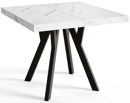 AlpiMeble Esstisch Quadratischer Ausziehbar RICO - Moderner Tisch Wohnzimmer Runder esstisch - Laminierte Tischplatte 36 mm - Beine aus Buchenholz – Maßen von 90 cm bis 190 cm MARMUR AlpiMeble Esstisch Quadratischer Ausziehbar RICO - Moderner Tisch Wohnzimmer Runder esstisch - Laminierte Tischplatte 36 mm - Beine aus Buchenholz – Maßen von 90 cm bis 190 cm MARMUR von AlpiMeble