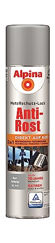 Alpina Metallschutzlack Anti-Rost Hellgrau 400ml Sprühdose matt von Alpina