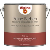 ALPINA Dispersionsfarbe »Feine Farben«, edelmatt, 2,5 l - rot von Alpina