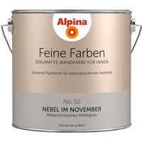 ALPINA Dispersionsfarbe »Feine Farben«, edelmatt, 2,5 l - grau von Alpina