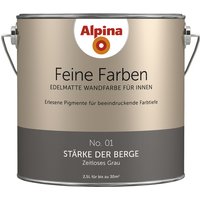 ALPINA Dispersionsfarbe »Feine Farben«, edelmatt, 2,5 l - grau von Alpina