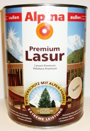 ALPINA Premium Lasur, 2,5 L. Holz Dickschichtlasur außen, Ebenholz ALPINA Premium Lasur, 2,5 L. Holz Dickschichtlasur außen, Ebenholz von Alpina