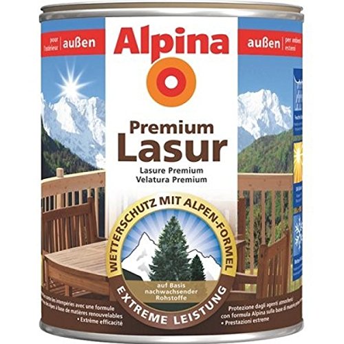 ALPINA Premium Lasur, 2,5L Holz Dickschichtlasur außen, Farblos von Alpina