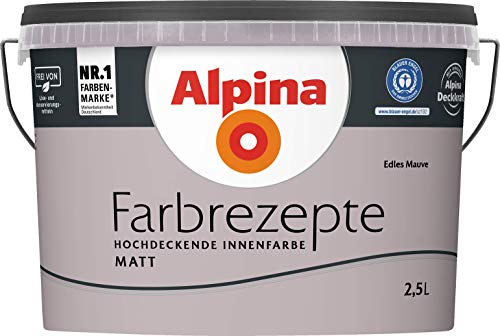 Alpina Wandfarbe, Farbrezepte 2,5 Liter Edles Mauve Matt, hochdeckende Farbe Alpina Wandfarbe, Farbrezepte 2,5 Liter Edles Mauve Matt, hochdeckende Farbe von Alpina