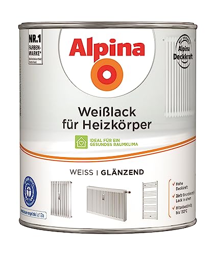 Alpina Weißlack für Heizkörper 2 Liter glänzend von Alpina