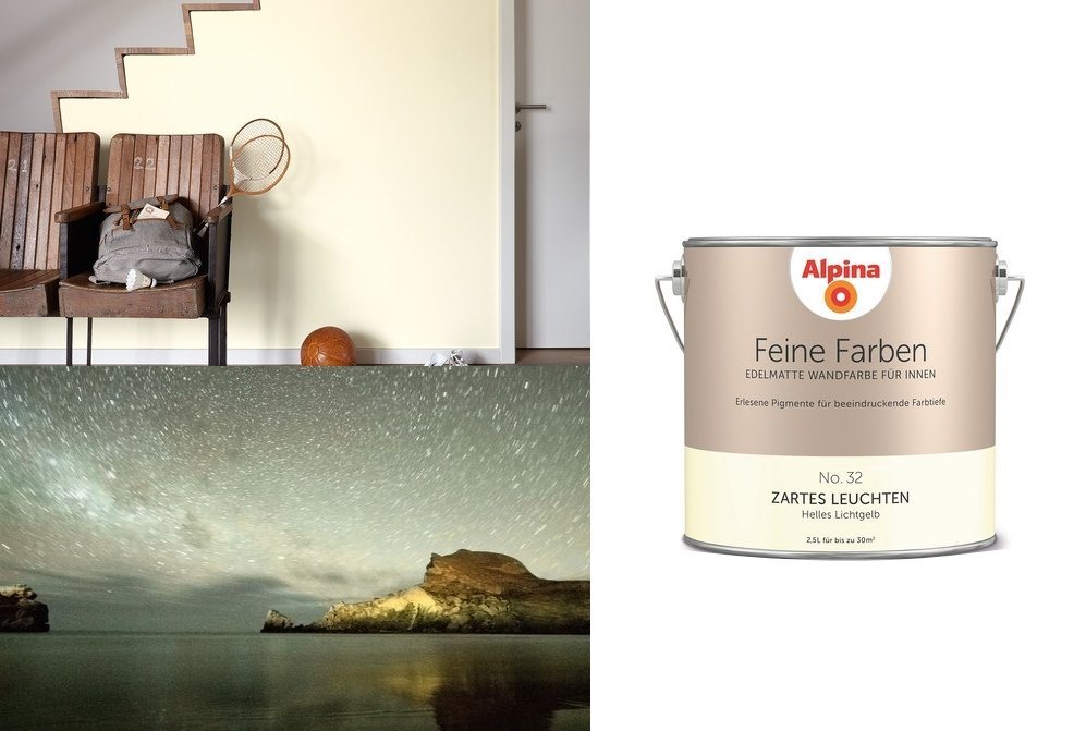 *Alpina* Wand- und Deckenfarbe Feine Farben 2,5 Liter No.32 ZARTES LEUCHTEN von *Alpina*