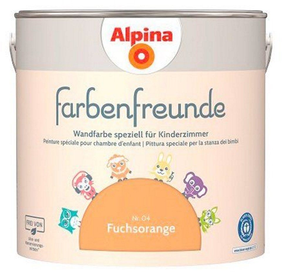 *Alpina* Wandfarbe 2,5 Liter Farbenfreunde Fuchsorange No. 4 von *Alpina*