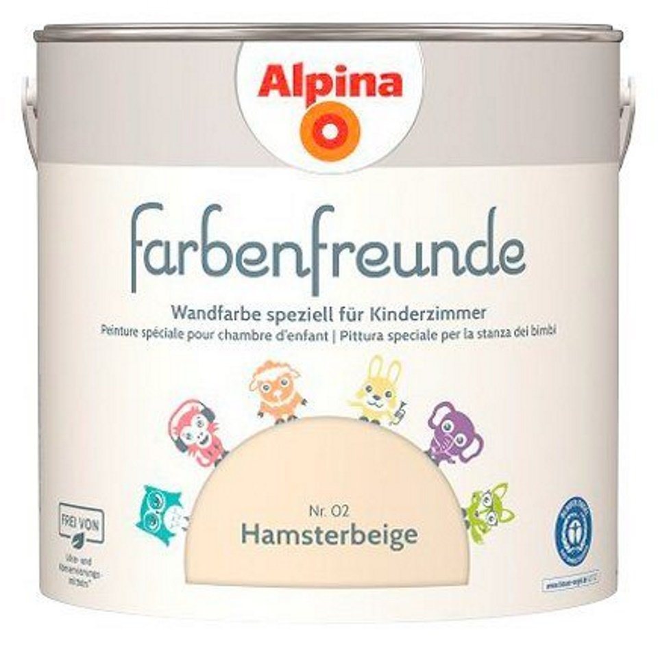 *Alpina* Wandfarbe 2,5 Liter Farbenfreunde Hamsterbeige No. 2 von *Alpina*