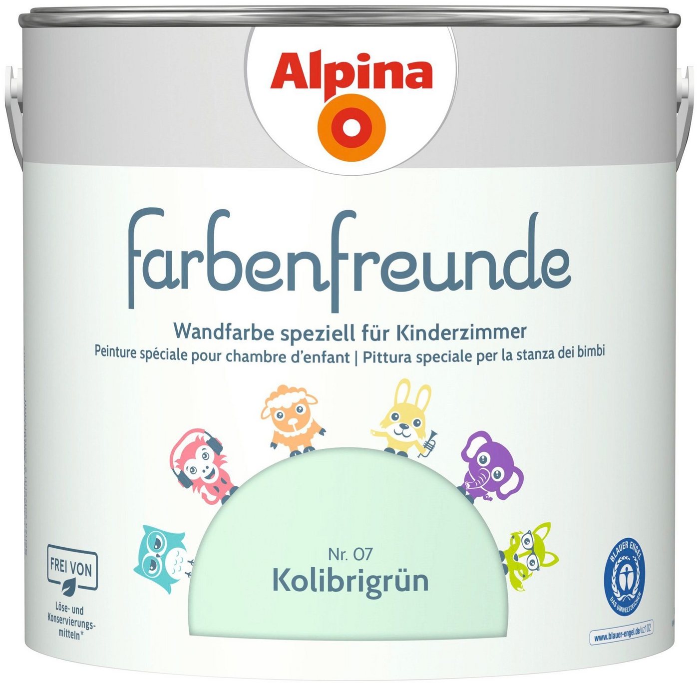 *Alpina* Wandfarbe 2,5 Liter Farbenfreunde Kolibrigrün No. 7 von *Alpina*