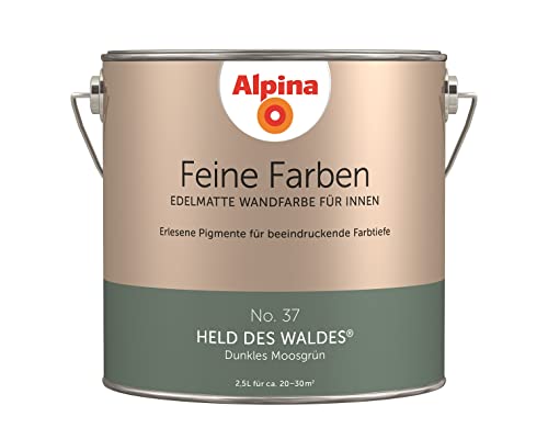 Alpina Feine Farben No. 37 Held des Waldes® edelmatt 2,5 Liter - Dunkles Moosgrün von Alpina