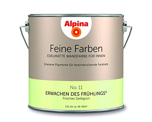 Alpina 2,5 L. Feine Farben, Farbwahl, Edelmatte Wandfarbe für Innen (No.11 Erwachen des Frühlings - von Alpina