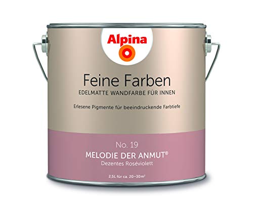 Alpina 2,5 L. Feine Farben, Farbwahl, Edelmatte Wandfarbe für Innen (No.19 Melodie der Anmut - Dezen von Alpina