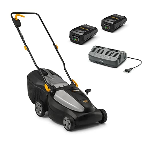 Alpina Rasaerba a Batteria AL1 3820 Li Kit, Larghezza Taglio 38 cm, Batteria da 20 V (2 x 4 Ah), 550 W, fino a 350 m², Batteria e Caricabatteria Inclusi von Alpina