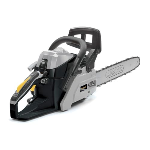 Alpina Kettensäge ACS 38 (14"), Für häusliche Holzschneidearbeiten, Schneidschiene 35 cm (14''), Benzinmotor 37,2 ccm, 1200 W, Kettengeschwindigkeit 21 m/s, Automatisch einstellbare Ölpumpe von Alpina