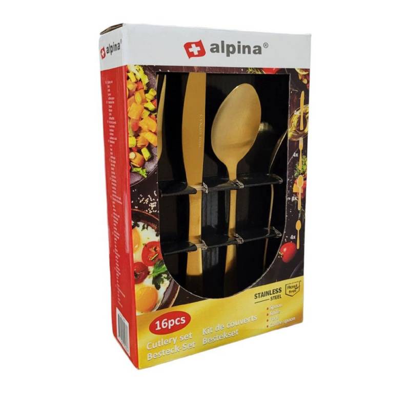 Alpina Besteck-Set Alpina Besteck-Set 16-teilig - Goldfarben von Alpina