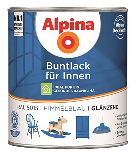 Alpina Buntlack für Innen Himmelblau glänzend 750 ml von Alpina
