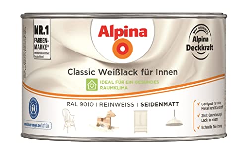 Alpina Classic Weißlack für Innen Reinweiß 300ml seidenmatt von Alpina