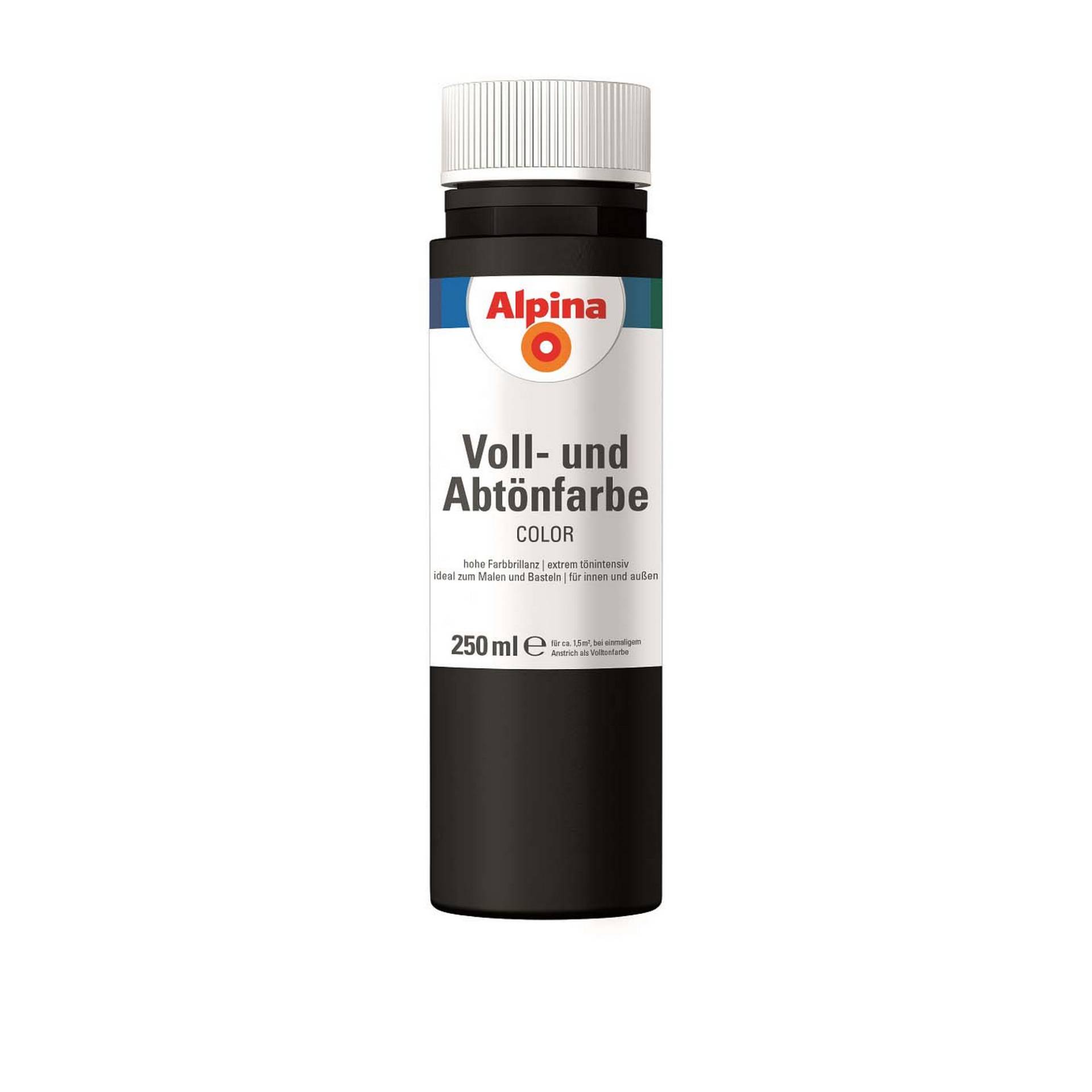 Alpina Voll- und Abtönfarbe 'Night Black' schwarz 250 ml von Alpina