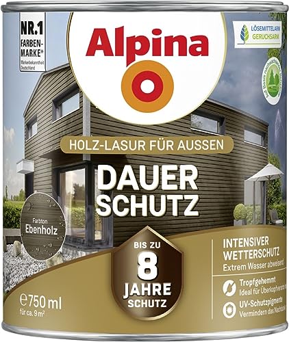 Alpina Dauer-Schutz Ebenholz 750ml seidenmatt von Alpina