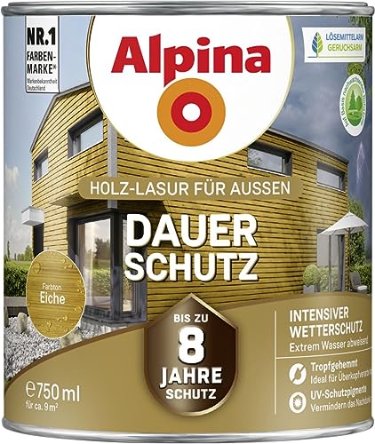 Alpina Dauerschutz Lasur eiche 0,75L Alpina Dauerschutz Lasur eiche 0,75L von Alpina