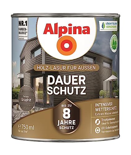 Alpina Dauerschutz Lasur graphit 0,75L Alpina Dauerschutz Lasur graphit 0,75L von Alpina