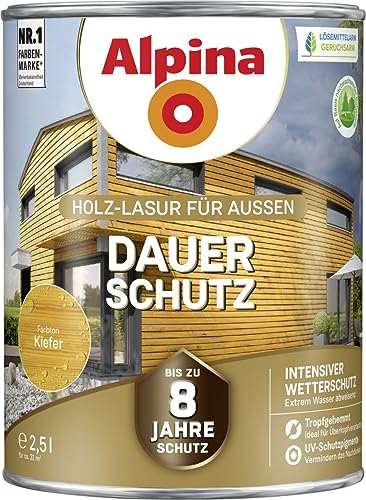 Alpina Dauerschutz Lasur kiefer 2,5 Liter von Alpina