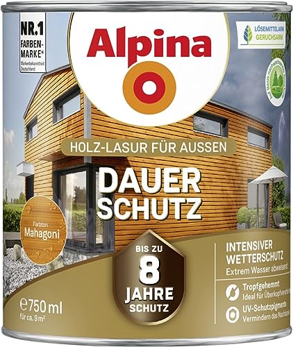 Alpina Dauerschutz Lasur (mahagoni) von Alpina