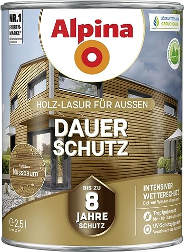 Alpina Dauerschutz Lasur nussbaum 2,5 Liter Alpina Dauerschutz Lasur nussbaum 2,5 Liter von Alpina