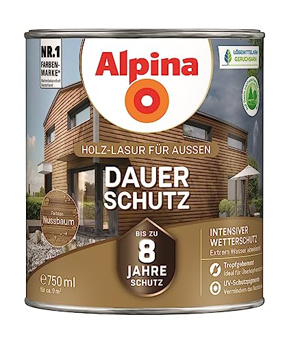 Alpina Dauerschutz Lasur nussbaum 0,75L Alpina Dauerschutz Lasur nussbaum 0,75L von Alpina