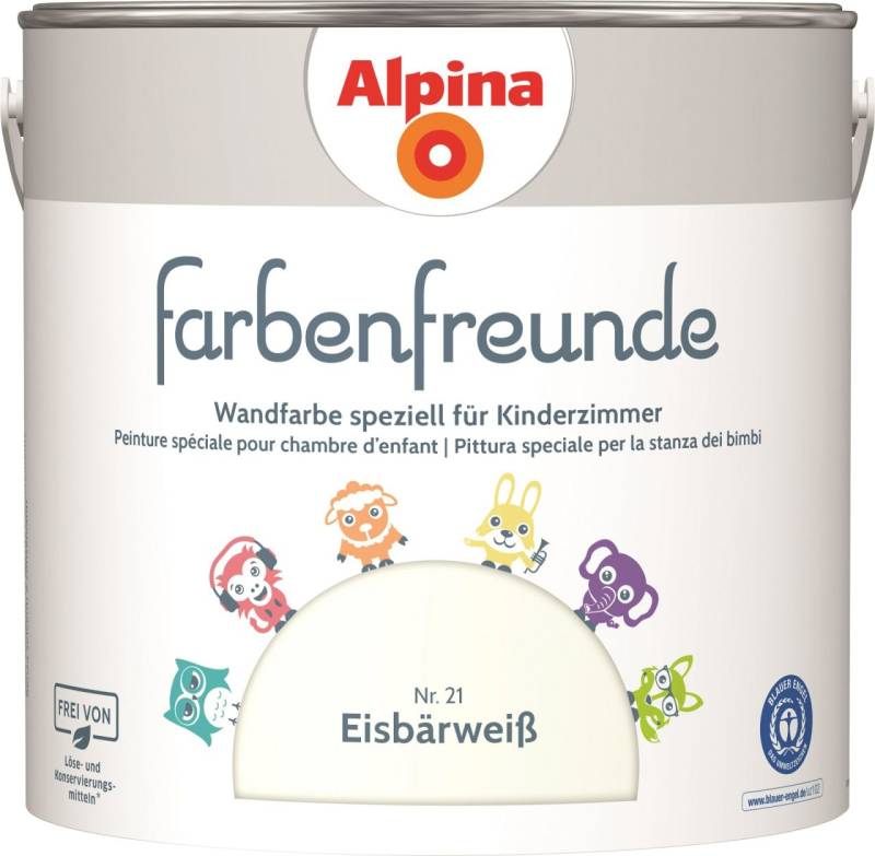 Alpina Farbenfreunde Nr. 21 eisbärweiß 2,5 L matt von Alpina