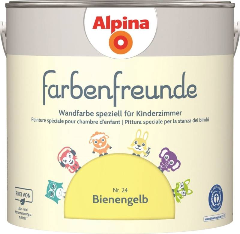 Alpina Farbenfreunde Wandfarbe Nr. 24 bienengelb 2,5 L matt Alpina Farbenfreunde Wandfarbe Nr. 24 bienengelb 2,5 L matt von Alpina