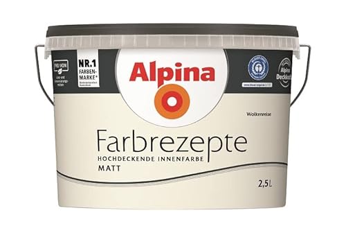 Alpina Farbrezepte Innenfarbe Wandfarbe matt, 2,5 L Wolkenriese, Weiß Alpina Farbrezepte Innenfarbe Wandfarbe matt, 2,5 L Wolkenriese, Weiß von Alpina